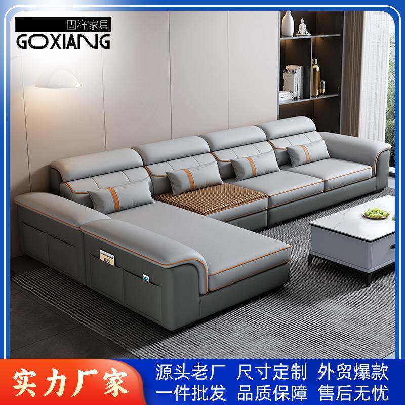 猫爪皮沙发棉麻布艺沙发可拆洗冬夏两用现代简约小户型防水皮沙发