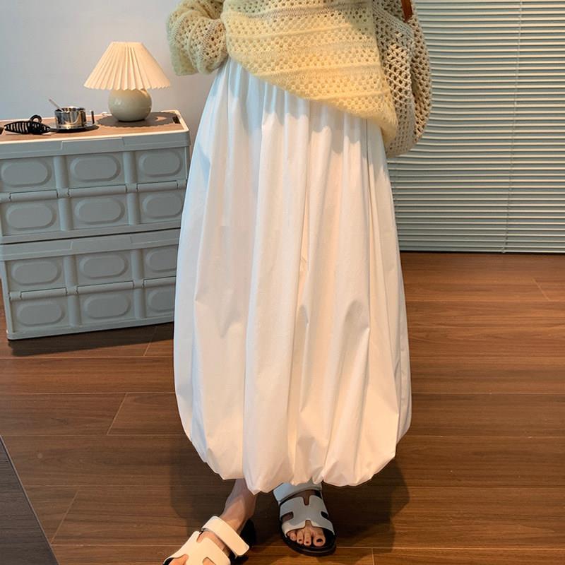 白色季花裙女2025新春夏赫本公主云朵蓬苞蓬裙中长版伞裙半KZ2504