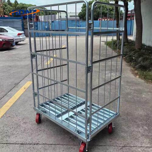 带围栏可折叠物流台车仓库搬运分拣车仓储物料周转车