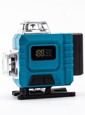 16线水平仪4D绿光长续航贴地仪高光自动调平贴墙仪可打斜线