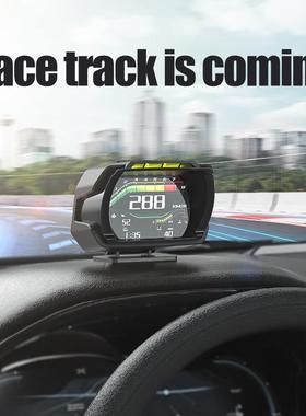 跨境热销hud抬头显示器赛车obd液晶仪表多功能水温总里程转速表