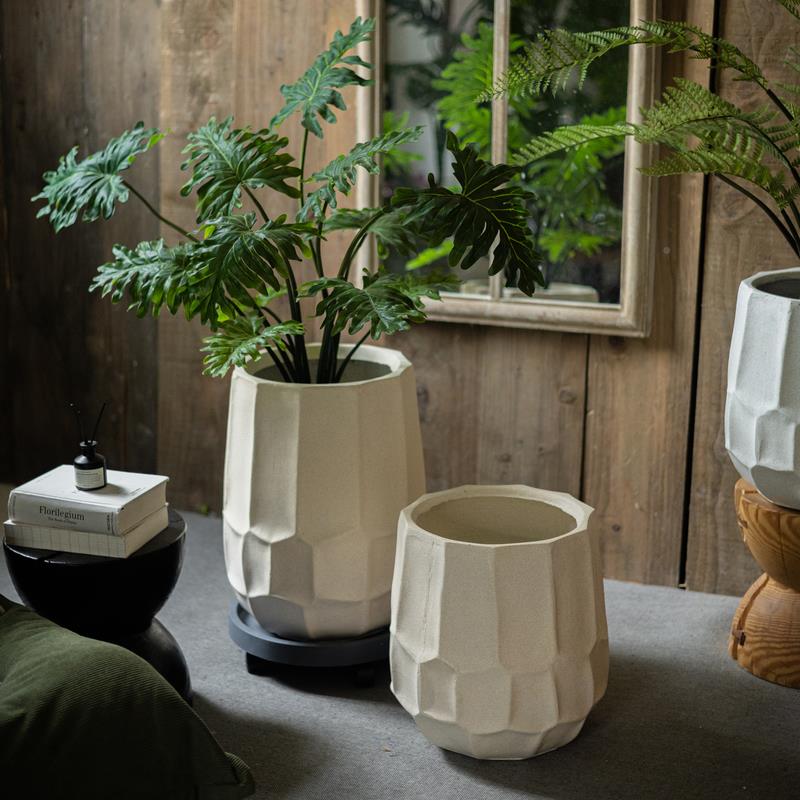 泥花盆大号地客厅北欧简落约仿陶瓷镁花器大径花盆特口大号种TC40