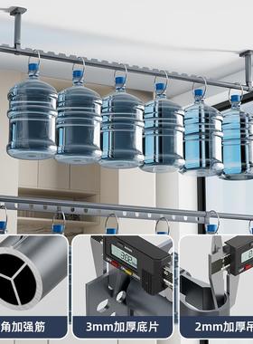 上下双层晾阳台顶杆装家Gurlitt用固定杆式晾衣架吊杆悬挂衣晒衣