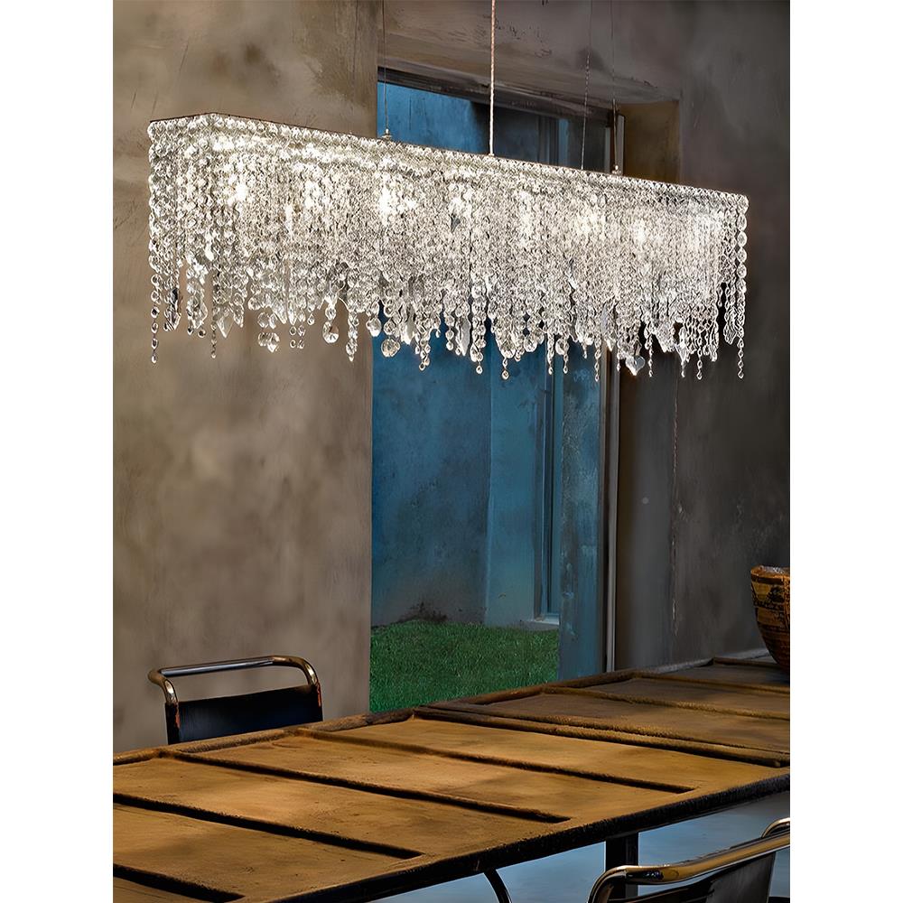 法式中晶古风水吊灯餐轻厅灯FPH奢覆古饭厅灯高级感台艺术吧台岛
