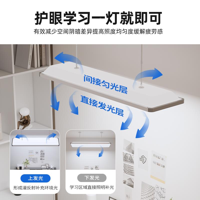 新国标教室灯全WJEL3101光谱护吊眼学阅习灯学生儿童用书桌读护眼