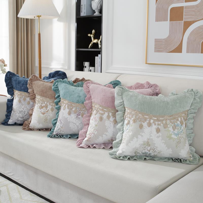 雪尼尔枕床头靠垫靠8741474背抱垫座客厅沙发靠枕抱套腰枕枕椅靠