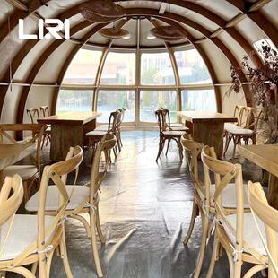 丽日新款全木结构全景帐篷帕诺拉玛酒店篷房餐吧餐厅露营地棚房