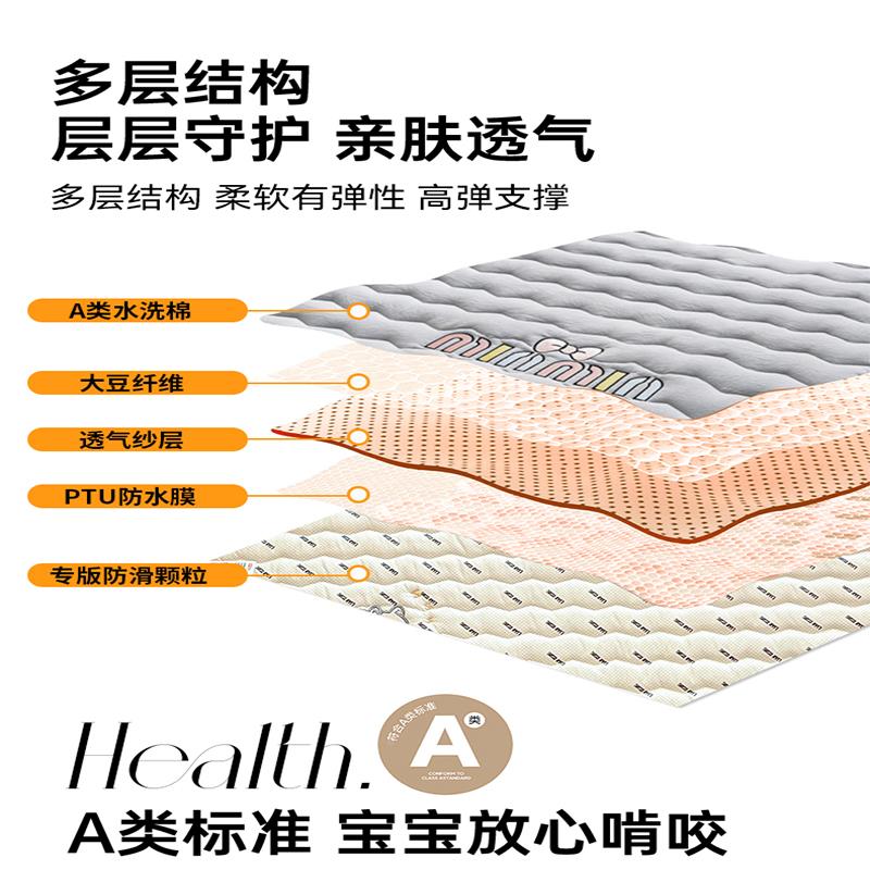 a类隔薄尿床垫防可洗母婴级垫家用软垫铺床褥子1水米5x2米恋R9898