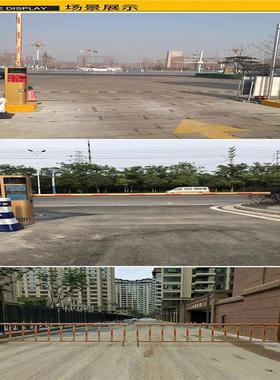 蓝卡栏栅栏机杆椭圆胶条带灯双层车停场Bluecard栅杆社区降金色直