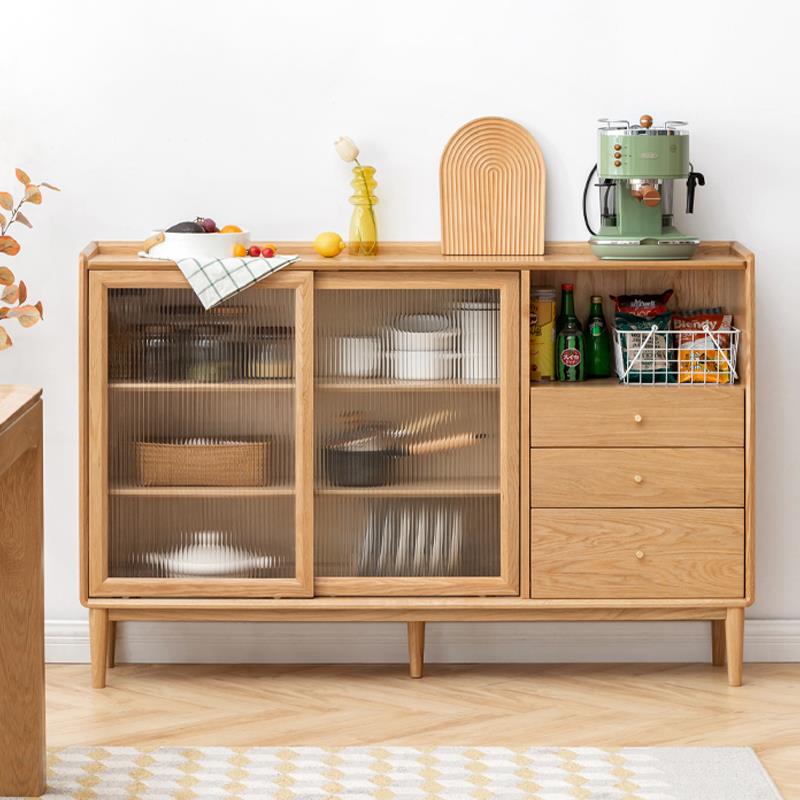 家直c销柜002全实木餐柜窄型30m整体橱厂柜收纳厨房收纳超薄茶水