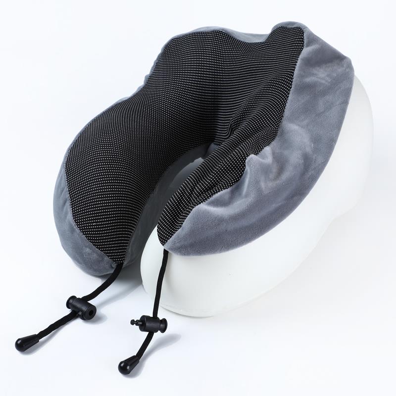 汽慢回弹u枕 记忆棉护颈枕午睡靠枕 车火车飞旅行机枕纯色UGMR型