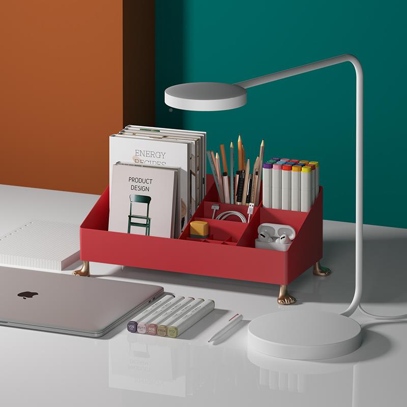 空之喵书桌收纳置物架小型书架少20210410女欧风格北放笔收放书文