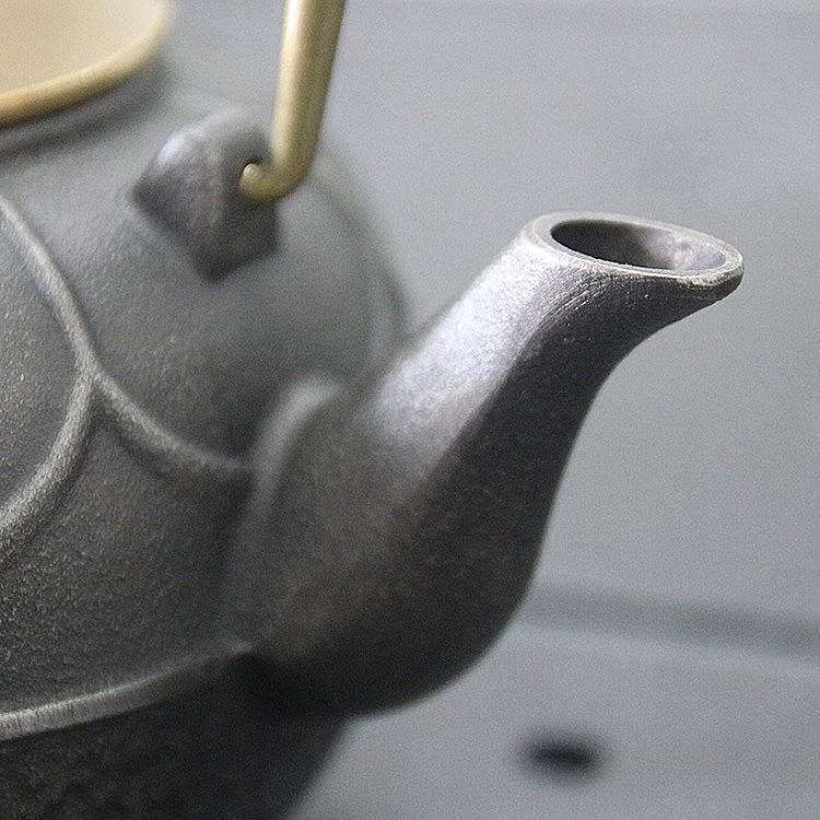 铁日提式原铁圣荷梁壶壶覆古茶壶茶具家用煮茶器风铸铁烧水原铁圣