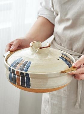 月日式肆砂锅煲家用11454燃气专用耐高温砂锅仔饭专用砂煲锅煲汤