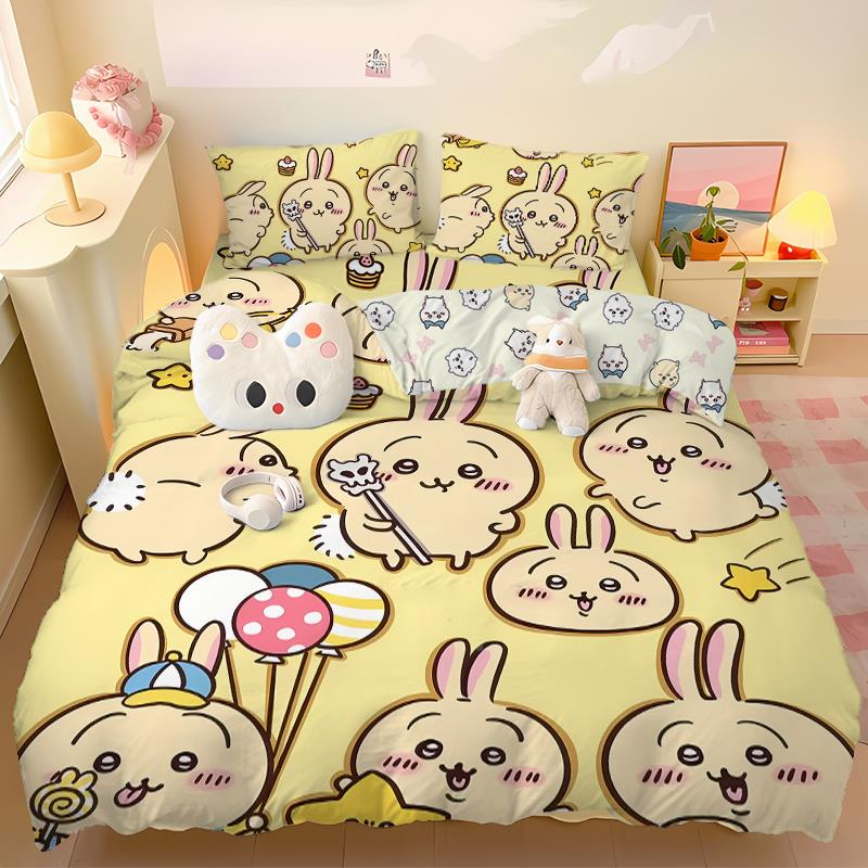 套伊新款吉卡哇四件床双面印花可爱单被套DMS床笠儿童学生床上用