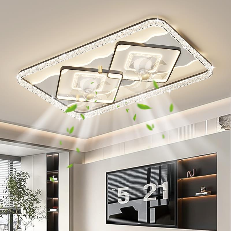 灯欧客厅风扇灯2025新款全光谱约具现北代简家用餐无品牌/厅卧室