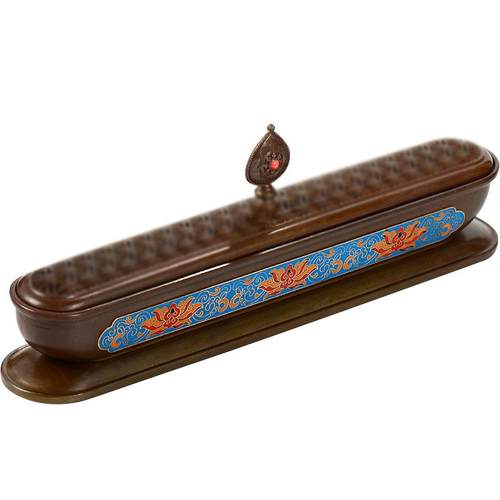 欧斯特 铜香香炉摆件 家琅用室内线卧XL1012 香炉 珐绘彩彩香熏炉