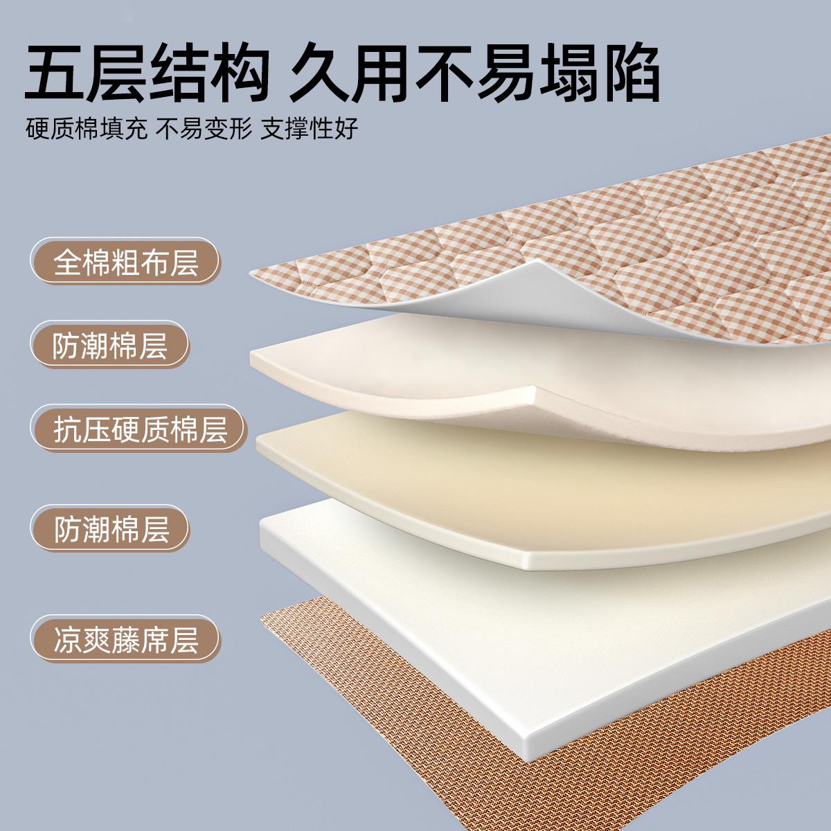 学生凉席床垫L-YMTCD0宿9舍专用单人0x190cm家用软垫地冬夏两用藤