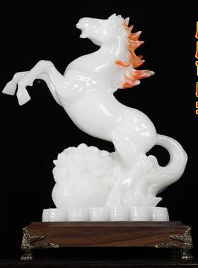 石马到饰成功招财高端摆件客厅酒柜装品室办公开业新房乔迁玉1309