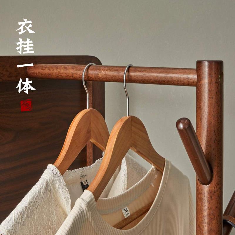 实木旋家逸转全身镜架一体全帽身不变镜形真实镜子挂衣架衣家用落