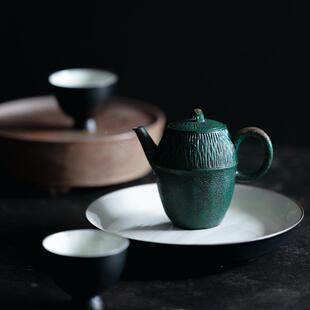 梵汝式纯日手工植物大漆绿碧天壶手执家用功夫茶DBJ具泡茶壶带幽