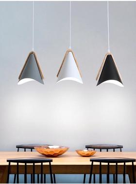 北欧三头餐简厅吊灯日式极茶餐室桌灯吊吧台灯饰创意卧室92162床