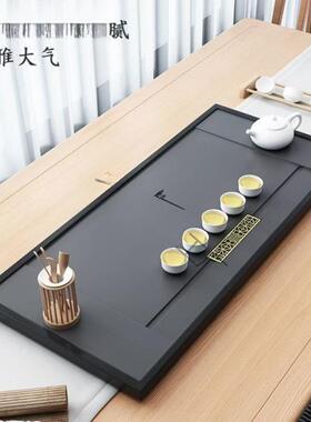 新款茶盘合成金石一体式茶盘DIZ仿整家乌用石头代办公现简约直块
