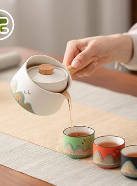 【转泡泡】19826旋转自动茶壶功夫茶具套装家用懒人茶泡转神器送