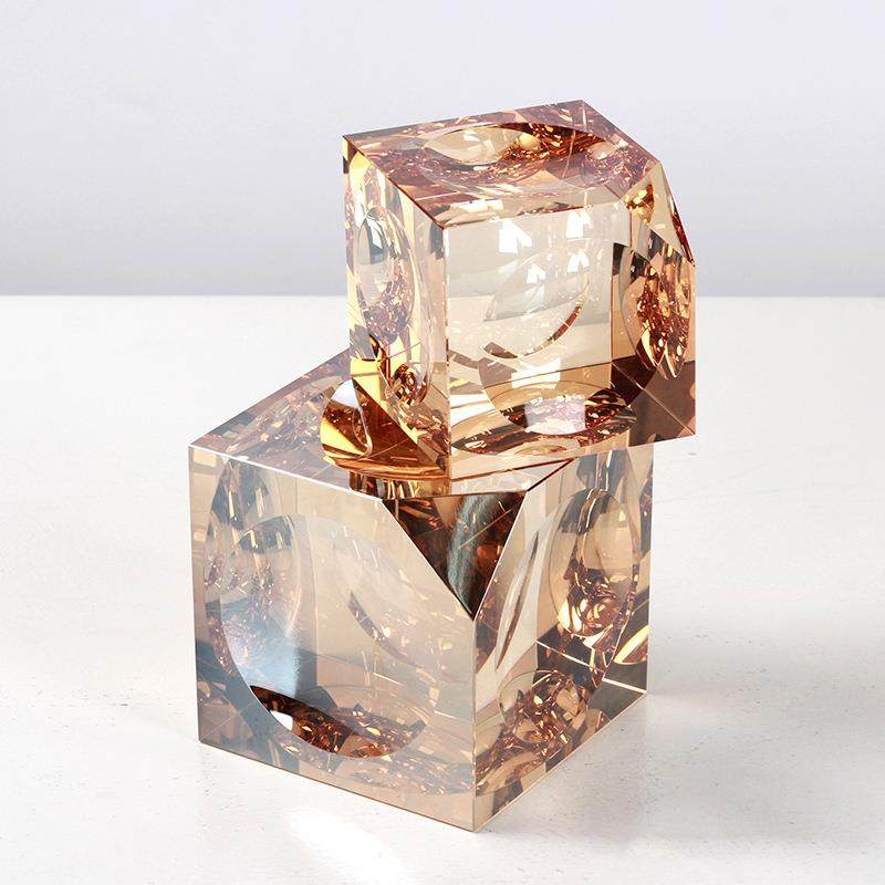 创意艺术魔方小摆件水晶轻奢样板房客厅办公室电视柜几何软装饰品,鲜花速递/花卉仿真/绿植园艺,割草机/草坪机,淘宝优惠券,粉丝福利购,淘宝优惠卷