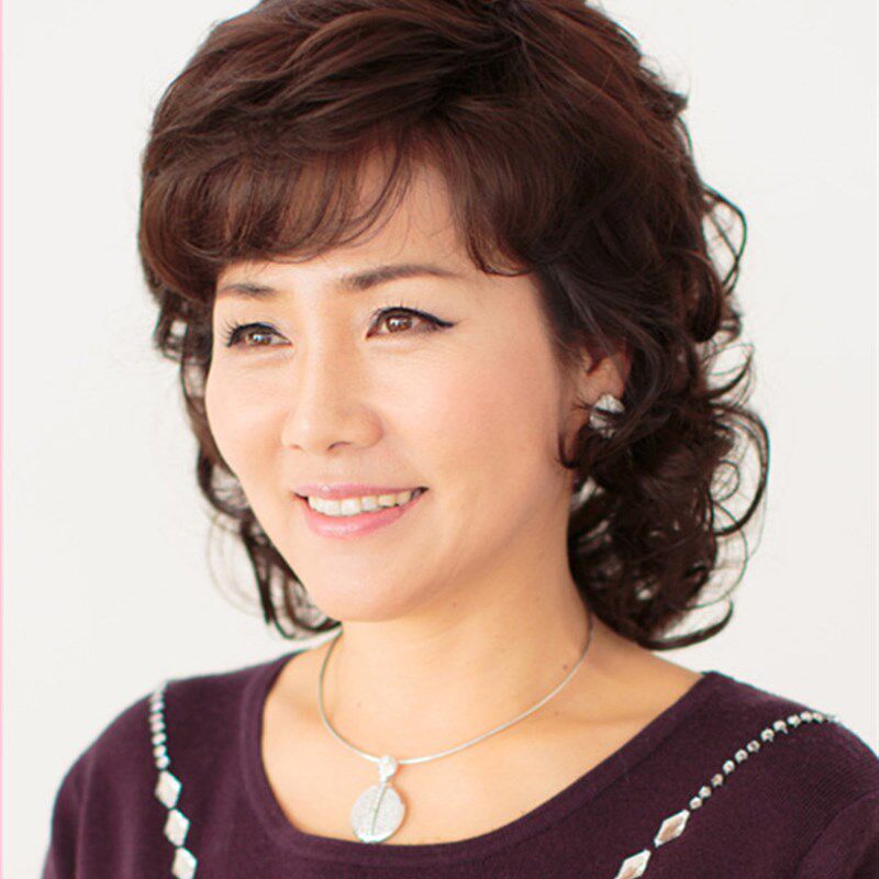 中老年假发女短发送妈妈假发中长发蓬松自然女士假发真人发丝头套
