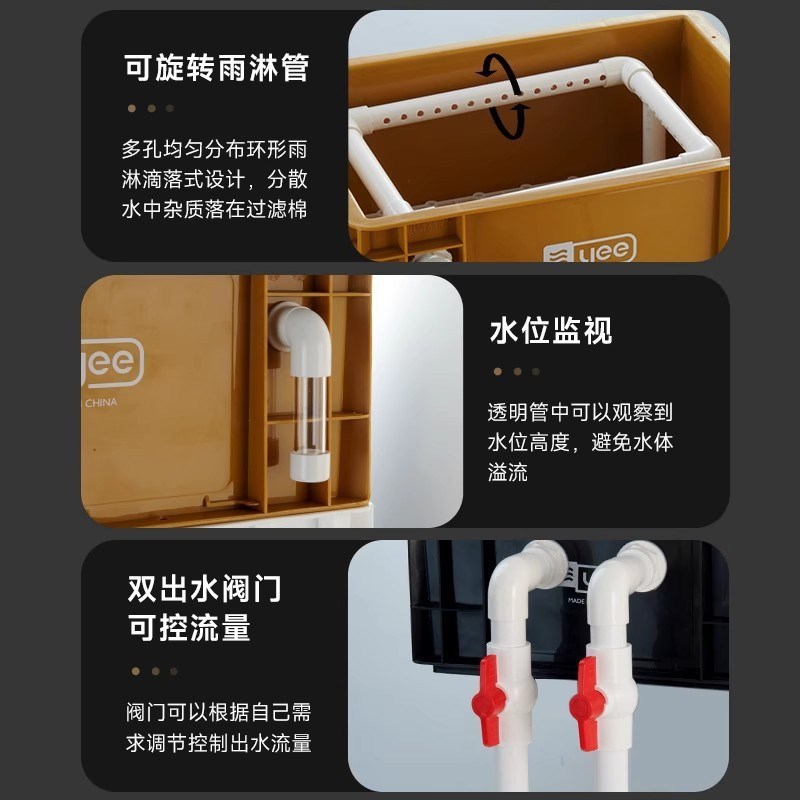 鱼缸过滤器周转箱静音上置滴流盒水循环外置过滤桶鱼池过滤箱