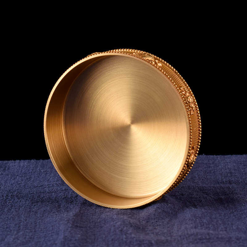 纯铜曼扎盘学院无缝工艺修10cm盘八密宗罗修供曼达藏族盘曼茶吉祥