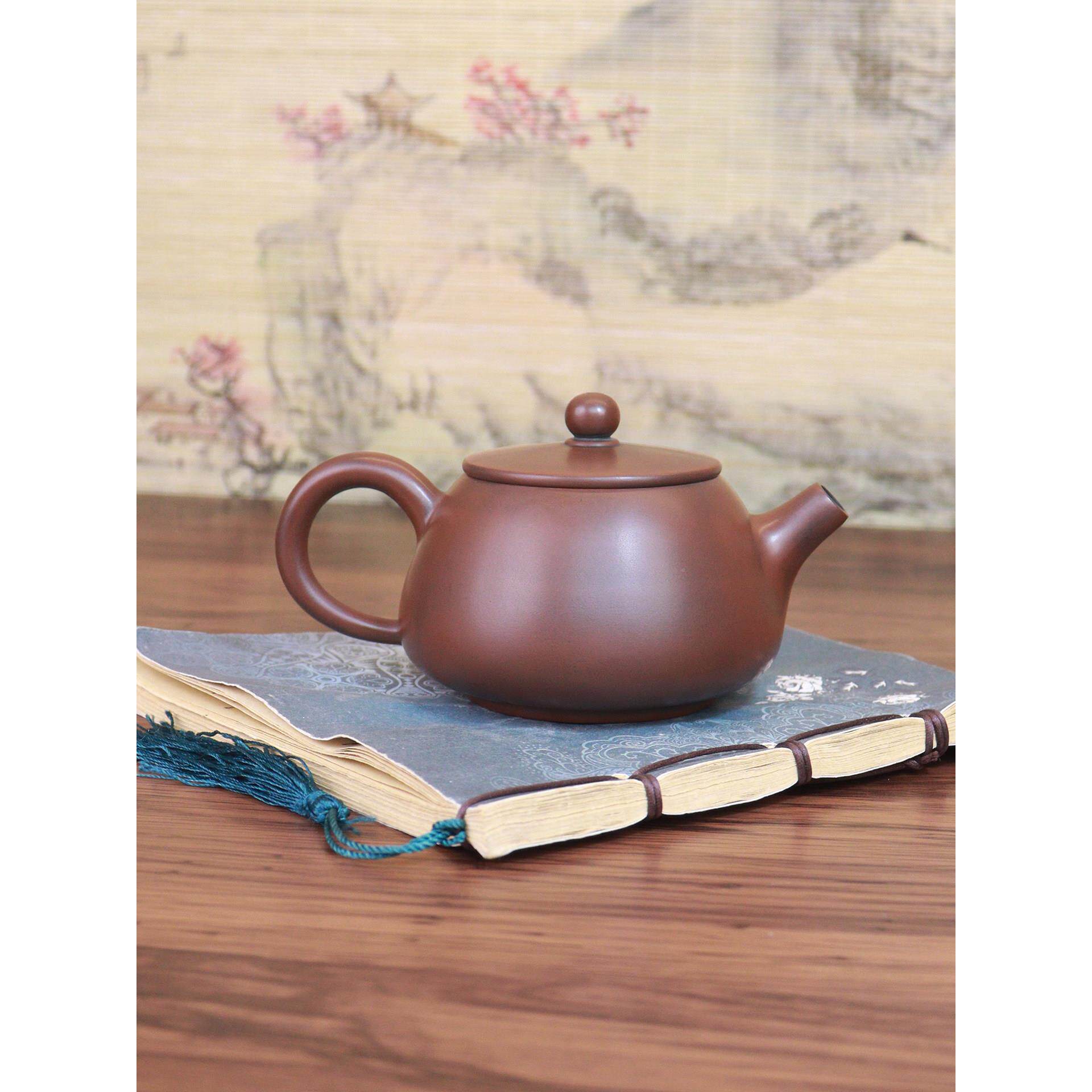 钦州坭兴石艺瓢壶小品壶茶壶纯全工原矿紫泥工中式素JNZ手陶壶茶