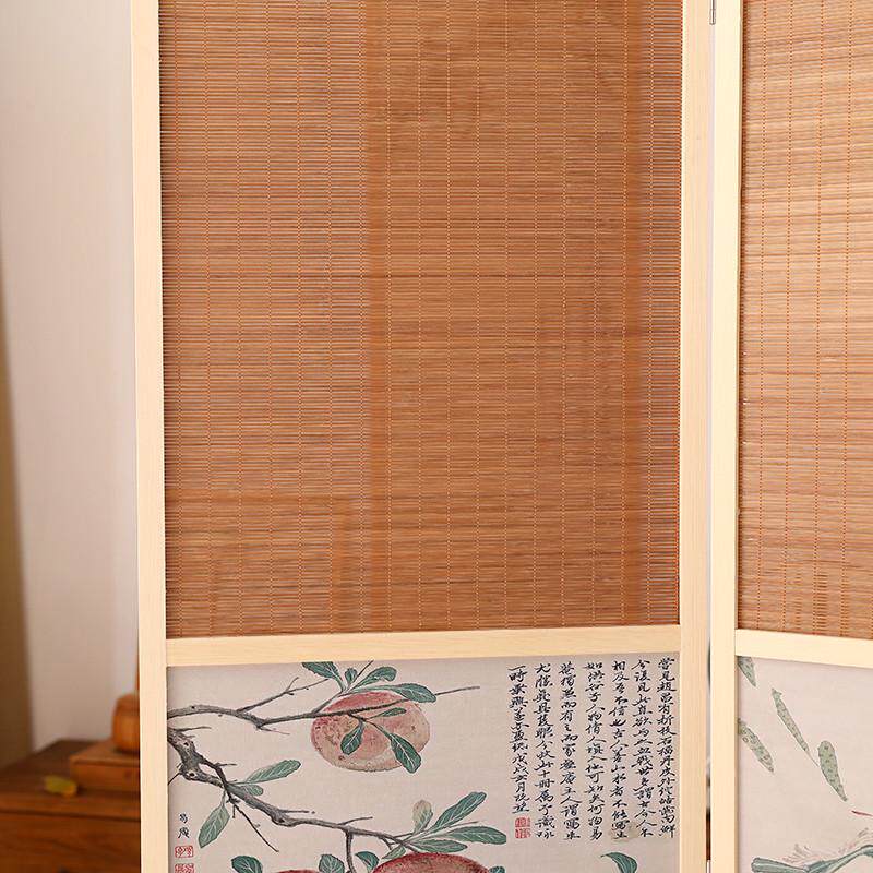 新中式艺术屏风隔断客厅隔断移动遮挡可办公室可折叠玄关卧室板墙