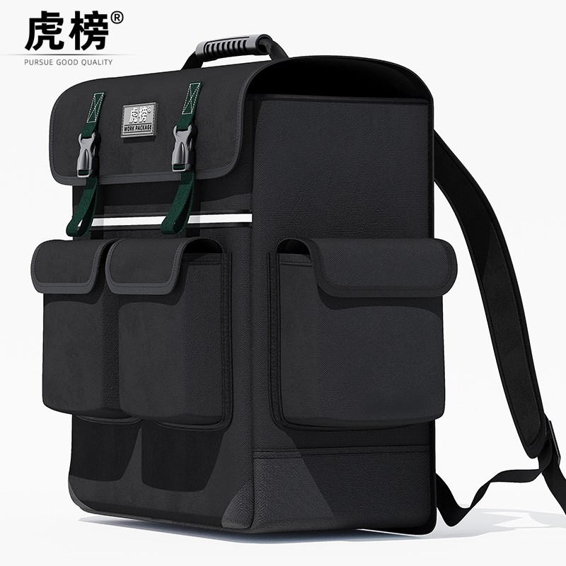 虎榜重型双肩工具包结实耐用便携帆布背包多功能电工维修收纳包