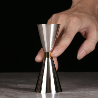 不锈钢双头调酒量杯 盎司杯 量酒器 安士带刻度杯器酒吧用具工具