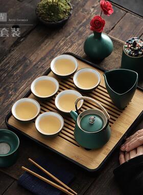 陶瓷茶具套96364装简约壶茶杯整套宿公室用办泡茶民套装礼品茶茶