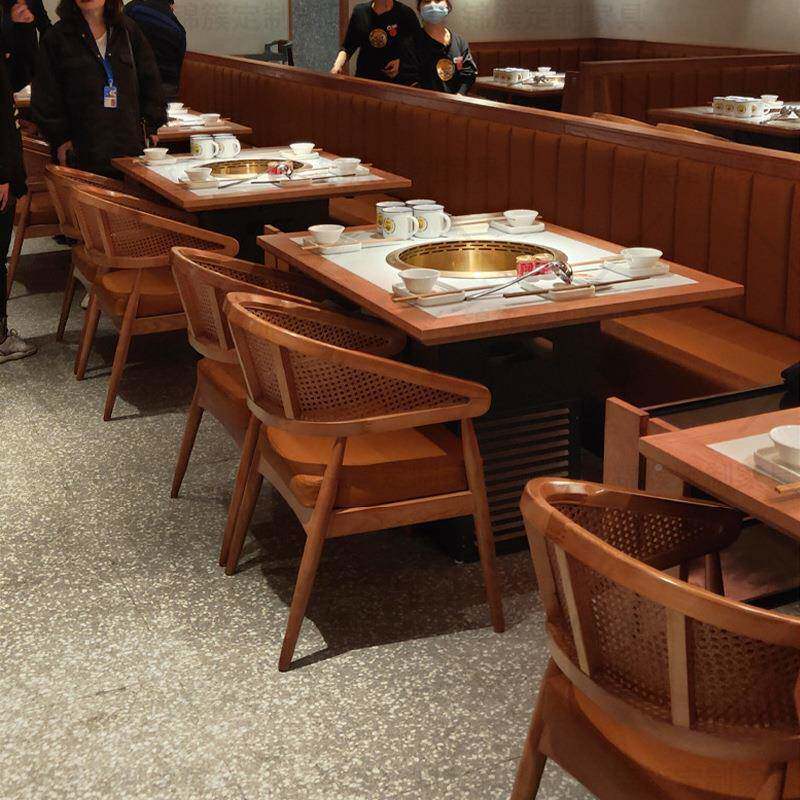 厂家火锅来烧烤店餐103厅湘菜馆大饭店卡店座沙桌发椅组合图可做