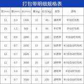 黑407色包装 带直包销00米色塑料0捆绑黄带半自动机用热熔透明pp打