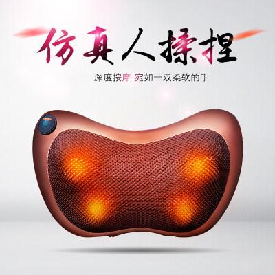 厂家直销车载加热按摩枕电动按摩器家用红外加热揉捏肩背按摩枕头
