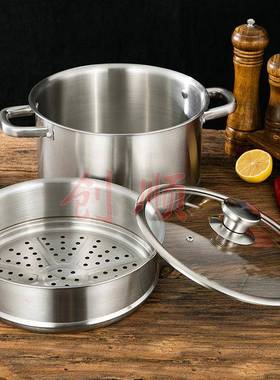 厂价cmp-zjg4直销不锈直锅钢汤双层蒸430加厚复底多功能角锅礼品