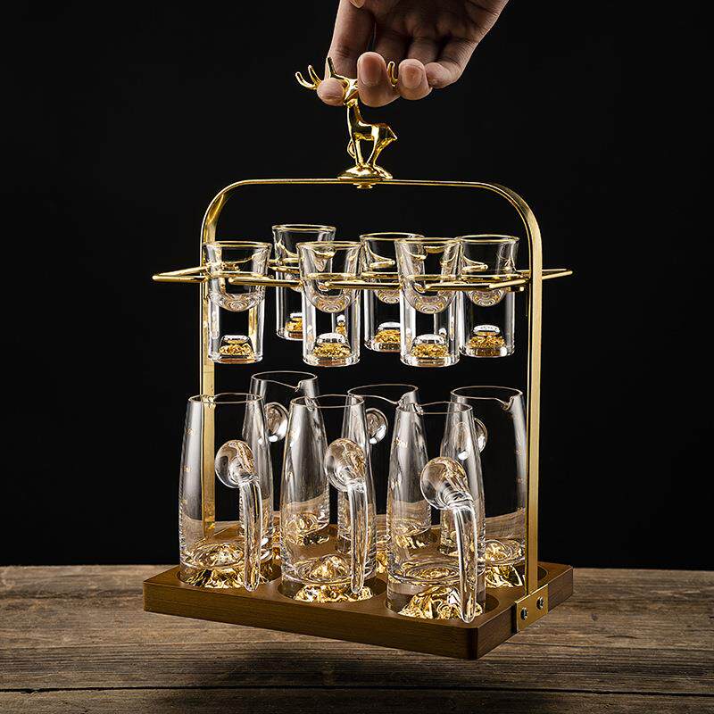 厂无品牌/现白酒杯套装家用小酒盅两二分酒家器一口杯高档酒具可