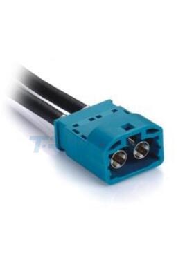 HSD线端连接器直头公端双腔非防水Z型HSDCable-0027水蓝色