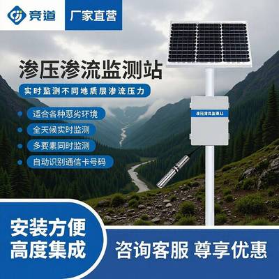 渗压渗流监测站水库大坝一体化量水堰计水利监测设备渗压监测系统