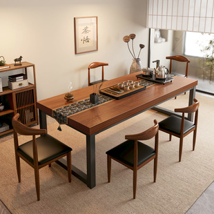 茶桌椅组合一桌五椅中式会议桌洽谈桌泡茶台茶具套装家用阳台茶桌
