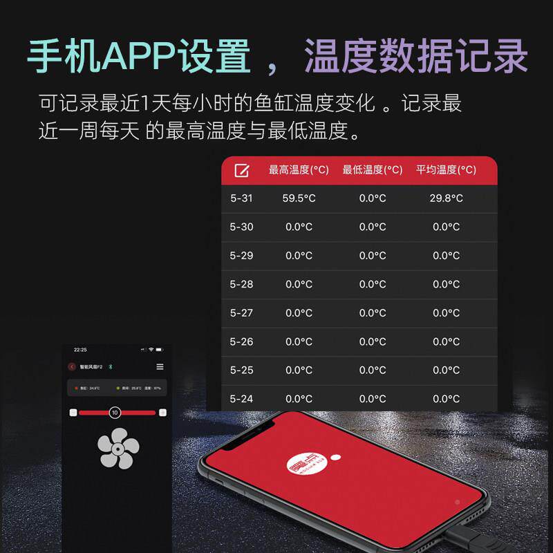 魔点F3鱼自缸风扇降散热小型冷却温动冷水BUK机海冷缸草缸专用制