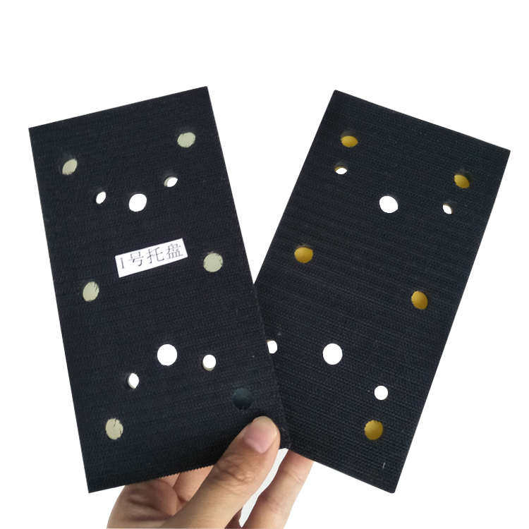 方形8孔干磨机托盘自孔位方粘90气动3+2+3*砂纸盘打磨机底座175mm