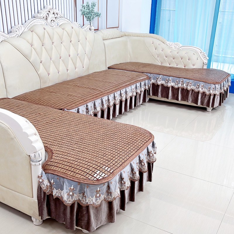 夏季欧式沙发垫纯色麻将坐垫竹凉席防滑竹席凉感垫子夏天座垫定做