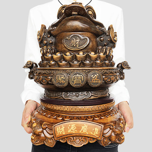 金蟾摆件招财蟾蜍吉祥物饭店新店开业礼品收银台吧台摆设开业贺礼