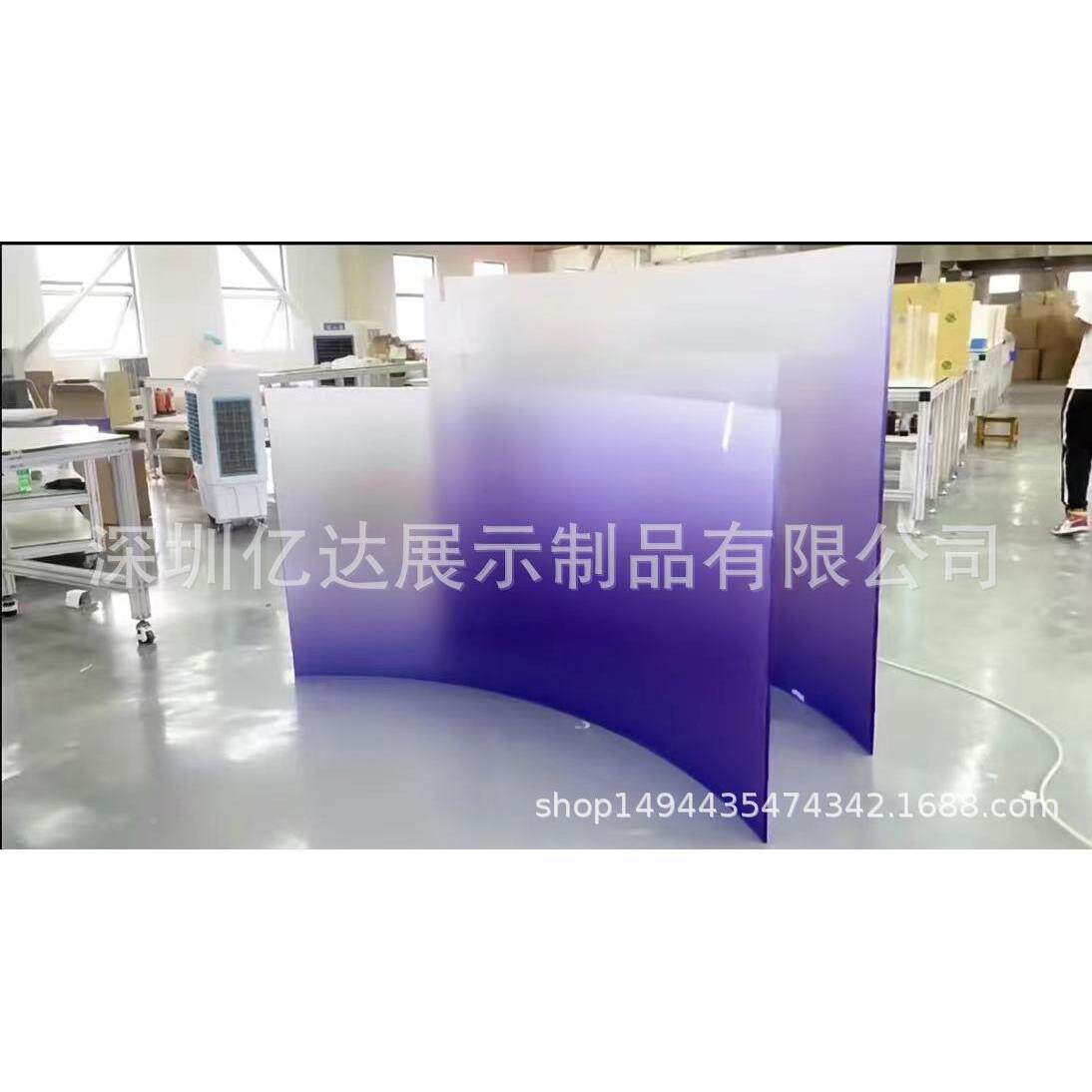 774透明亚克 力有机玻璃直管渐变彩色色亚克力心空圆管径可定